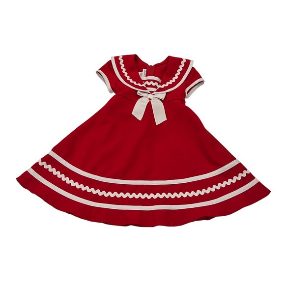 Allison Ann Vintage Sailor Dress, Red White, 4T - Picture 6 of 6
